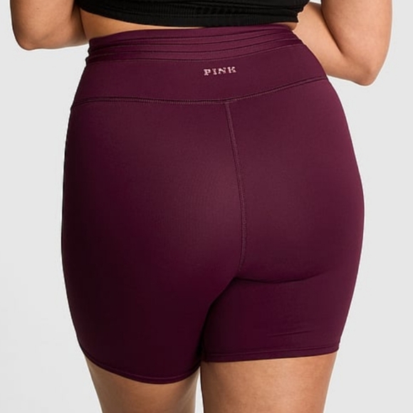 NEW VS Pink 6" Relay Shorts In Burgundy Sz XL NWOT - Picture 2 of 5